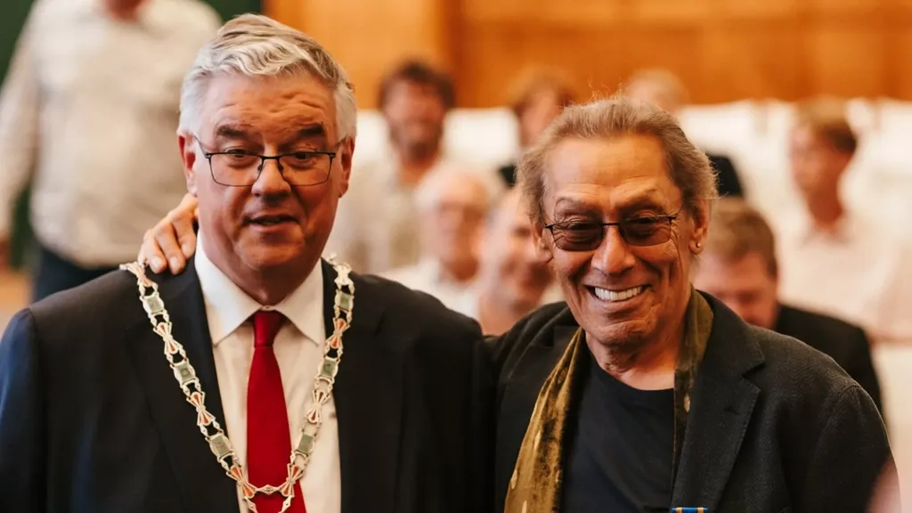 Alex Van Halen knighted in Nijmegen, the hometown of the Van Halen drummer