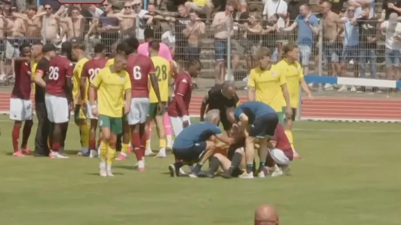 Female referee suffers concussion after scuffle in Fortuna warm-up match