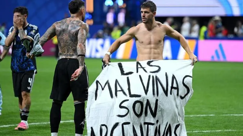 Argentina players unfurled banner referencing Malvinas Islands after 2026 World Cup semi-final